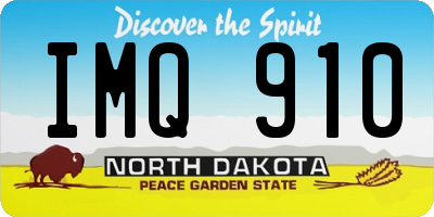 ND license plate IMQ910