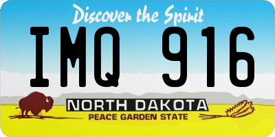 ND license plate IMQ916