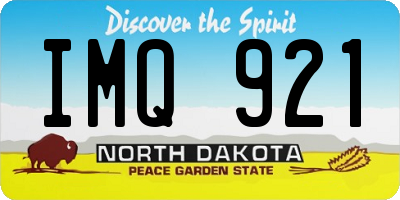 ND license plate IMQ921