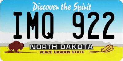 ND license plate IMQ922