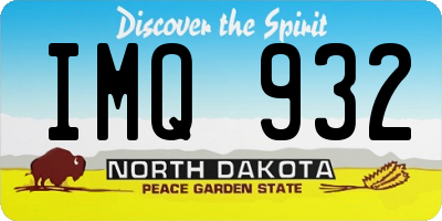 ND license plate IMQ932