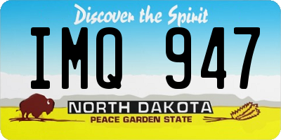 ND license plate IMQ947