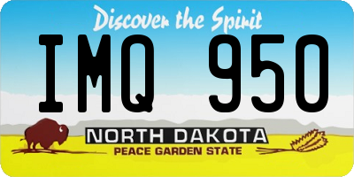 ND license plate IMQ950