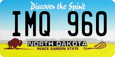 ND license plate IMQ960