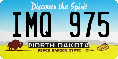 ND license plate IMQ975