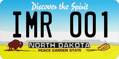 ND license plate IMR001
