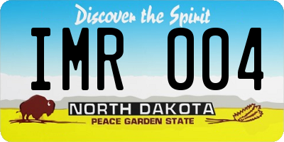ND license plate IMR004