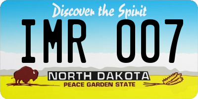 ND license plate IMR007