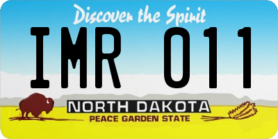 ND license plate IMR011