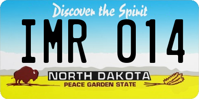 ND license plate IMR014