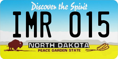 ND license plate IMR015