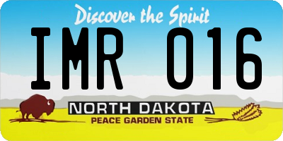 ND license plate IMR016