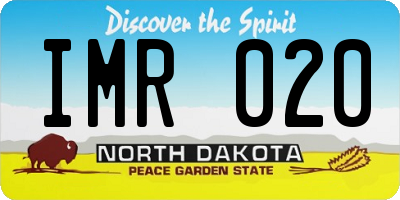 ND license plate IMR020