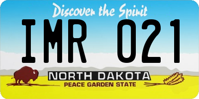 ND license plate IMR021
