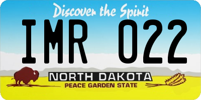 ND license plate IMR022