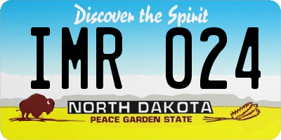 ND license plate IMR024