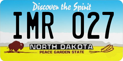 ND license plate IMR027