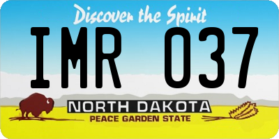 ND license plate IMR037
