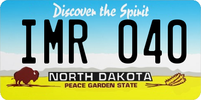 ND license plate IMR040