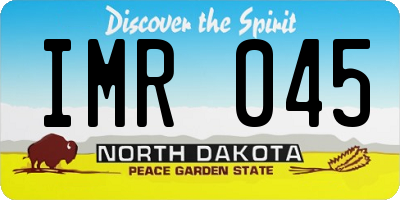 ND license plate IMR045