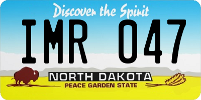 ND license plate IMR047