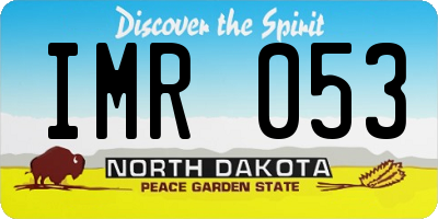 ND license plate IMR053