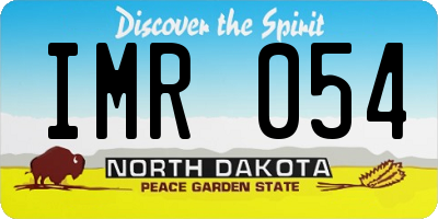 ND license plate IMR054