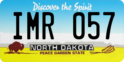 ND license plate IMR057