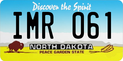 ND license plate IMR061