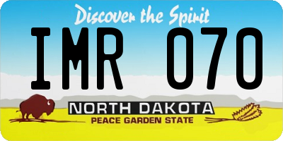ND license plate IMR070