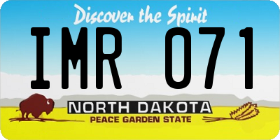 ND license plate IMR071