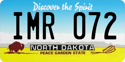 ND license plate IMR072