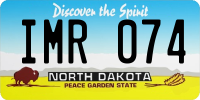 ND license plate IMR074