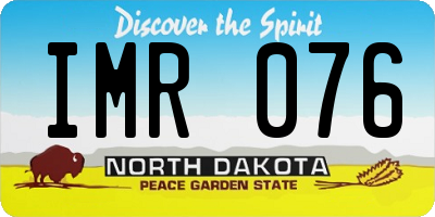 ND license plate IMR076