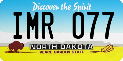 ND license plate IMR077