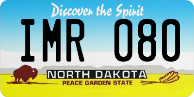 ND license plate IMR080