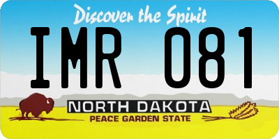 ND license plate IMR081