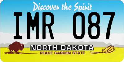 ND license plate IMR087