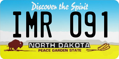 ND license plate IMR091