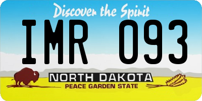 ND license plate IMR093