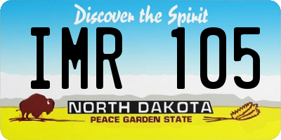 ND license plate IMR105