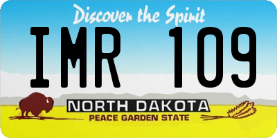 ND license plate IMR109