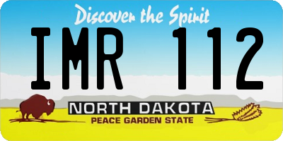 ND license plate IMR112