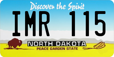 ND license plate IMR115