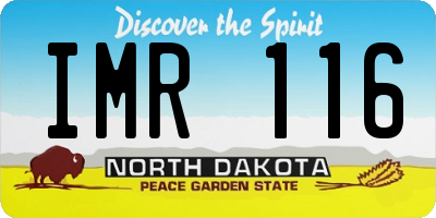 ND license plate IMR116