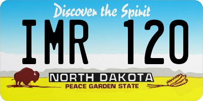 ND license plate IMR120