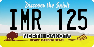 ND license plate IMR125