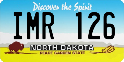 ND license plate IMR126