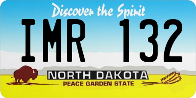 ND license plate IMR132