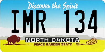 ND license plate IMR134
